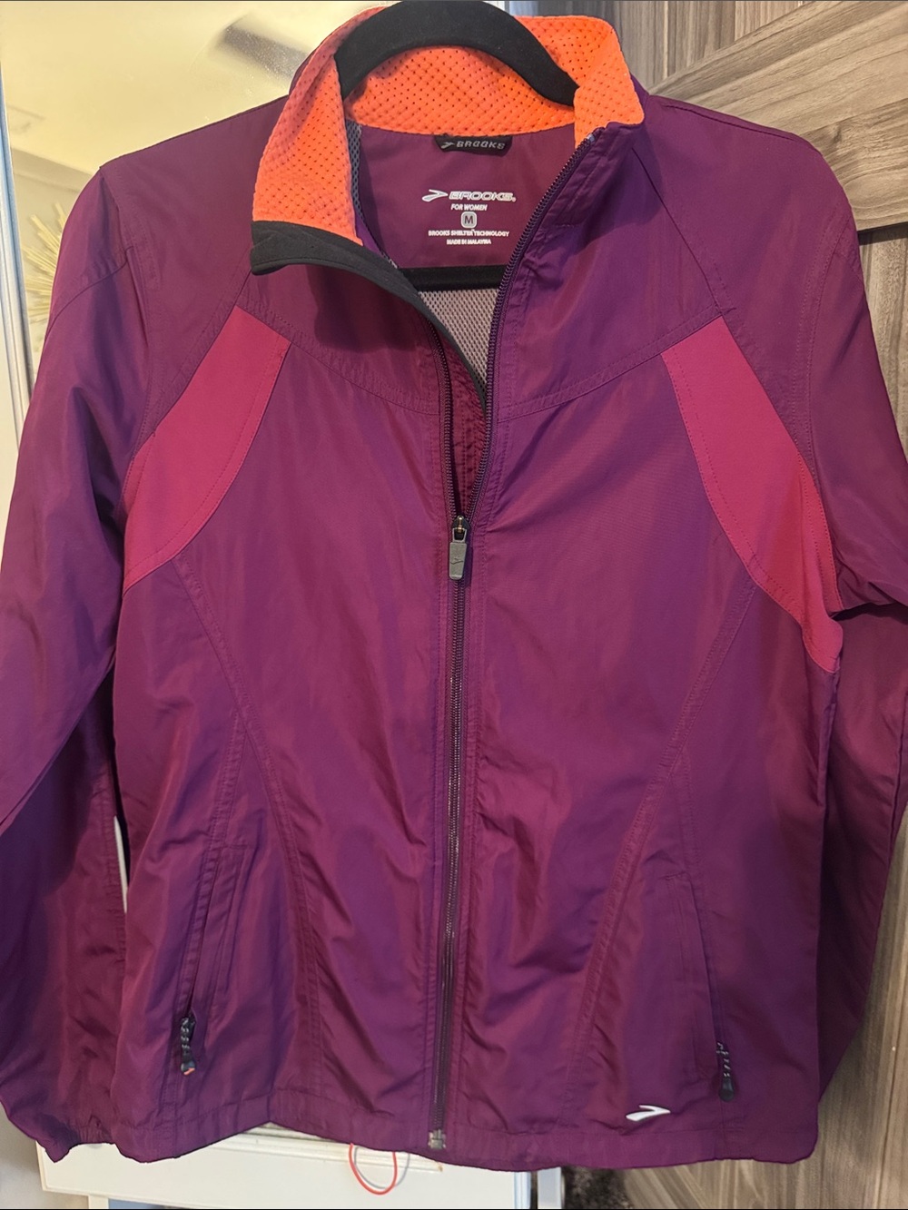 Brooks Purple and Pink Women's Running Jacket size Medium